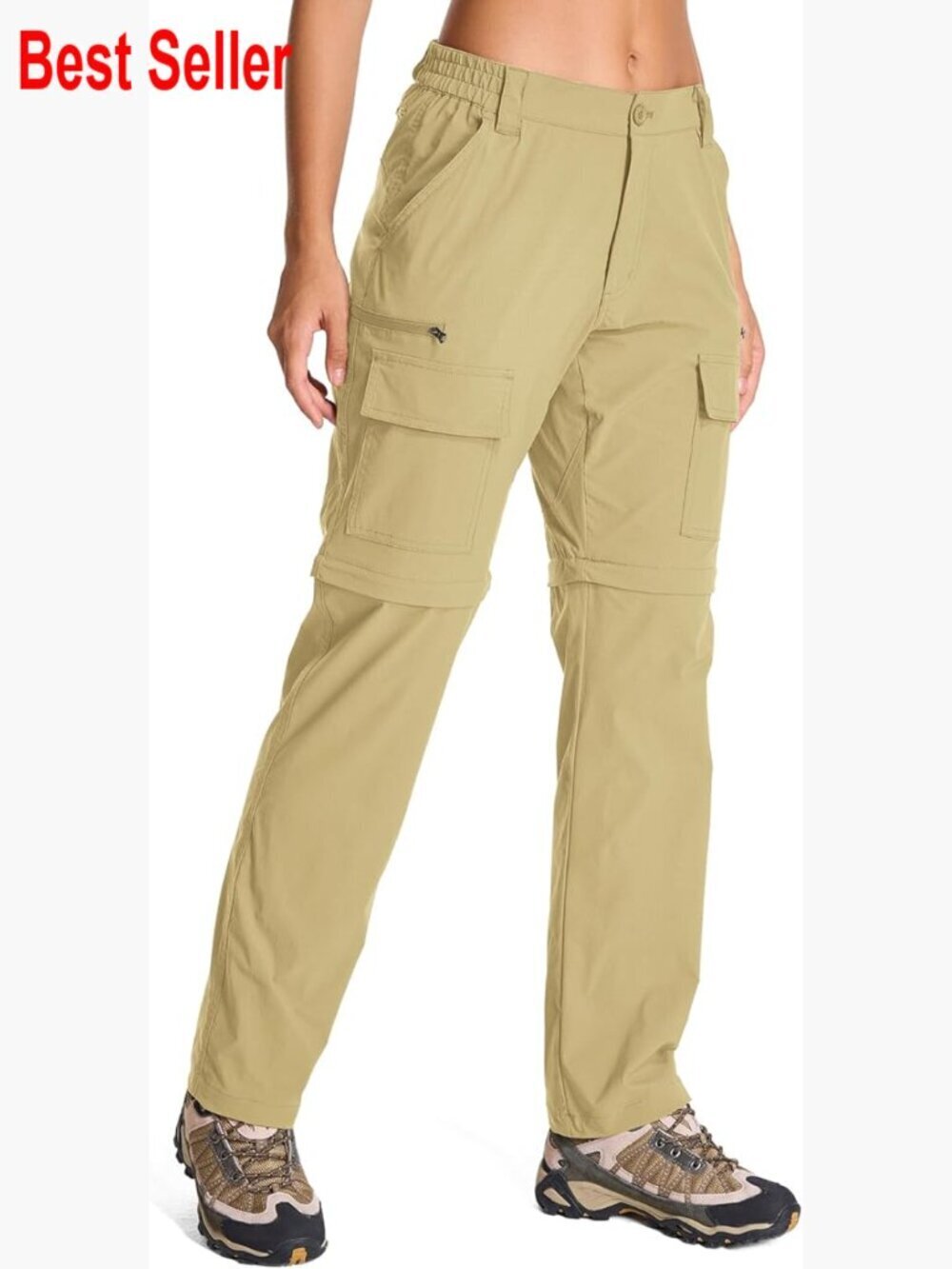 Convertible Hiking Pants Quick Dry Stretch Lightweight Zip Off Cargo Pockets